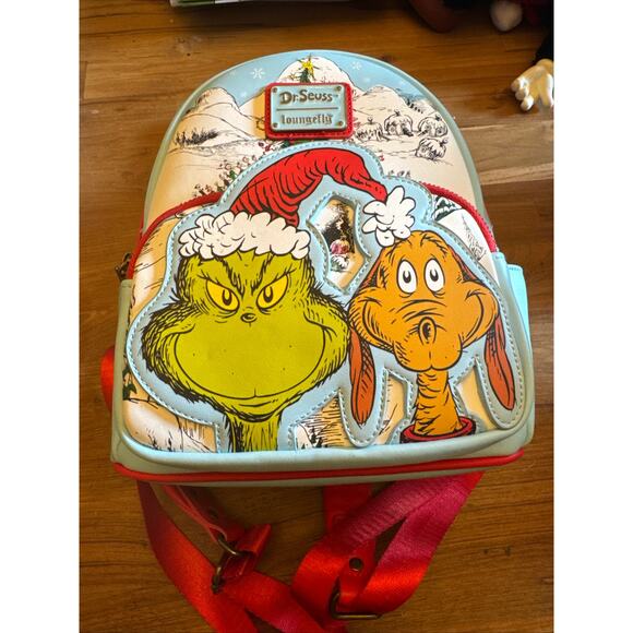 Loungefly Handbags - Universal Studios Parks The Grinch and Max Whoville Tree Blue Loungefly Backpack